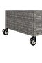 Bar Cart with Drawer Grey 100x45x97 cm Poly Rattan - 5