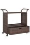 Bar Cart with Drawer Brown 100x45x97 cm Poly Rattan - 2
