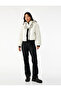Hooded Long Sleeve Plush Detailed Printed Inflatable Coat