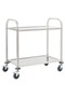 2-Tier Kitchen Trolley 95x45x83.5 cm Stainless Steel