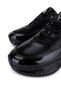 Women's Black Patent Leather Sneakers & Sports Shoes - 4