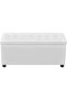 Storage Ottoman Artificial Leather White - 4