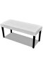 White High Quality Artificial Leather Bench