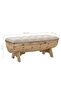 Storage Bench Solid Wood and Fabric 103x51x44 cm - 3