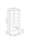 CD Cabinet HAMAR Dark Grey 45x18x100 cm Solid Wood Pine - 3