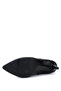 Women's Genuine Leather Black Leather Heeled Boots - 4