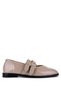 Women's Genuine Leather Mink Patent Leather Ballerina Shoes