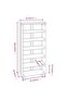 CD Cabinet HAMAR White 45x18x100 cm Solid Wood Pine - 3