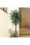 120CM Artificial Ficus Tree: Natural Trunk, Lifelike Leaves. Ramadan decor & housewarming gift. - 7