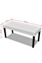 White High Quality Artificial Leather Bench - 3