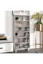 CD Cabinet HAMAR White 45x18x100 cm Solid Wood Pine