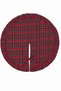Ruffled Christmas Pine Tree Cover – a Warm Atmosphere with Natural Cotton Plaid Design - 3