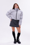 Cross-Stitched Winter Coat with Rubber Detail Crop (Calemore) - 4