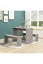 3 Piece Dining Set Concrete Grey Engineered Wood