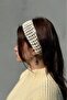Cream Fishnet Style Braided Headband, Perforated Headband, Braided Bandana