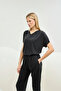 21380 Women's V-Neck Pants Suit - 2