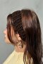 Brown Mesh Style Braided Headband, Perforated Headband, Braided Bandana