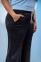 122142 Women's Plus Size Zippered Tracksuit Set Black - 4