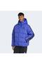 Essentials Climawarm 3 Stripes Puffer Down Kapüşonlu Erkek Mavi Outdoor Montu