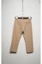 Bej Boys' Cotton Knitted Belted Trousers 6-16 Years - 2