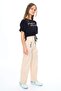Girl's Summer Cropped 100% Cotton Top & Bottom Two-Piece Tracksuit Set - 2
