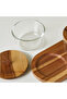 Round 2-Piece Glass Jar Set with Wooden Tray - 5