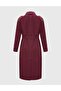 Andrada Burgundy Women's Trench Coat - 4