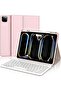 Keyboard Case for iPad Pro 13 Inch (M4) 2024 - Magnetic Detachable Wireless Keyboard, Pink
