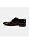 Men's Burgundy Lace-Up Patent Leather Classic Shoes - 3
