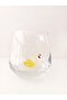 Decorative Water Glass with Swan Glass Figure - Single