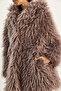 Women's Soft Lilac Double Button Detailed Hooded Lined Tibetan Coat 2765 60281119 - 6