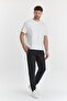Men's Cotton Pique Zippered Pocket Sweatpants Black 5478-S - 6