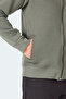 Majestic I Men's Zippered Hooded Pocket Khaki Sweatshirt - 5