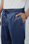 Thin F Corded Fabric Velvet Baggy Pants - 4