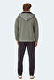 Majestic I Men's Zippered Hooded Pocket Khaki Sweatshirt - 6