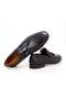 Black Color Laceless Genuine Leather Men's Shoes - 2