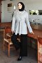 Button Detailed Cashmere Coat Gray 19274