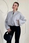 Women's Lined Pocketed Cashmere Bomber Jacket - Coat