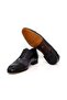 Black Color Lace-Up Genuine Leather Men's Shoes - 3