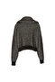 Women's Contrast Knit Faux Fur Bomber Knitwear Jacket - 5