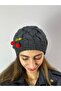 Hand Knitted Cherry Smoked Women's Beret - 4