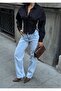 Women's Side Tie Detail Crop Shirt - 4