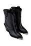 Women's Genuine Leather Black Floater Classic Boots - 2