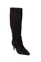 Women's Heeled Boots with Side Buckle Detail Black - 3
