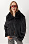 Short Faux Fur Coat Lxa0002 Black - 3