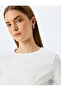 Long Sleeve T-Shirt Embroidery Detail Crew Neck Cotton