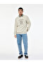 Long Sleeve Ribbed Crew Neck Printed Sweatshirt - 2