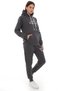 Women's Smoked Hooded Kangaroo Pocket Fleece-Lined 3 Thread Winter Fleece Lined Casual Tracksuit Set - 2