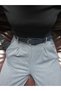 Illume Round Patterned Suede Women's Silver Buckle Belt Jacket Belt Dress Belt Trouser Belt