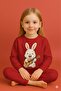 Sweatshirt Tracksuit Set Guitar Playing Rabbit Patterned